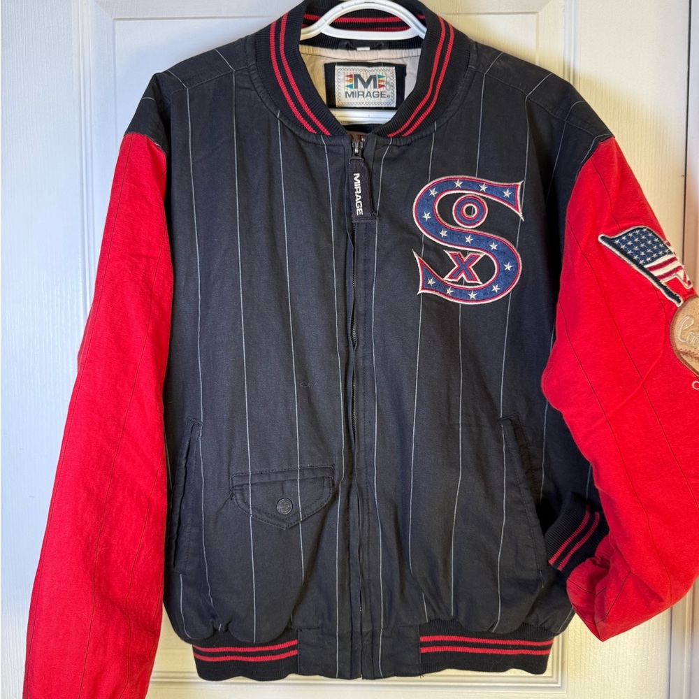 VTG White SOX Reversible Jacket Cooperstown Collection by Mirage Size XL